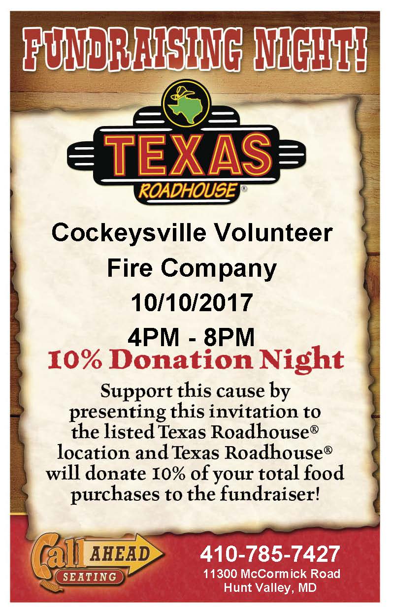 Fundraiser Night at Texas Roadhouse