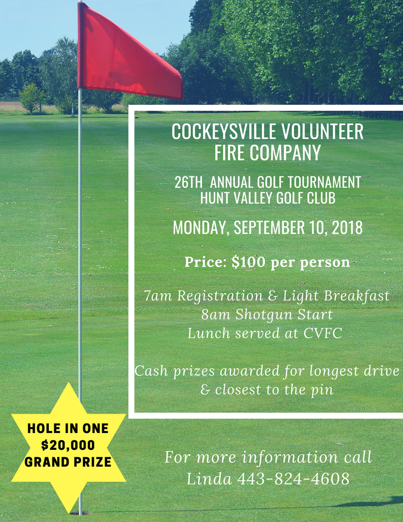 CVFC Annual Golf Tournament Returns September 10th