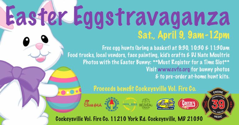 Easter Eggstravaganza Returns April 9th 2022 – Cockeysville Volunteer ...