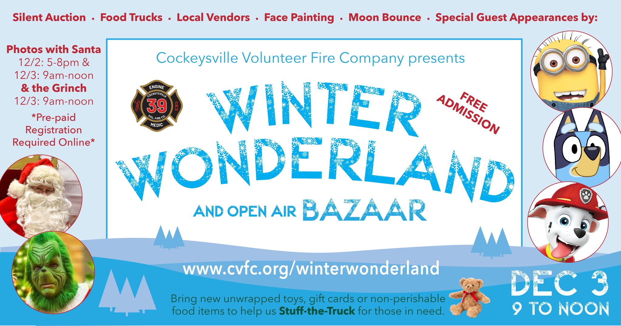 Winter Wonderland and Open Air Bazaar Returns on December 2nd and 3rd, 2022.